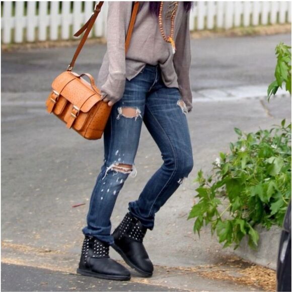 Current Elliott The Skinny Distressed Paint Splattered Jeans sz 27 EUC - Picture 3 of 14